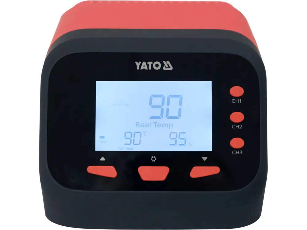 Statie de lipit profesionala YATO T12 75W cu display LCD, set complet 4 varfuri