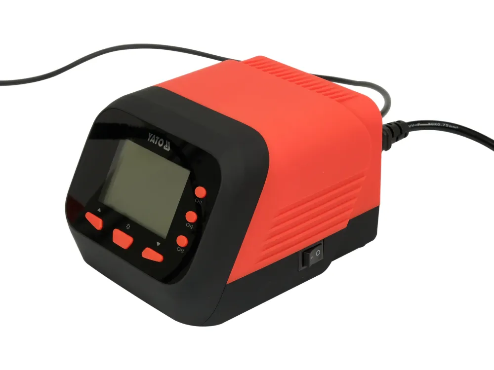 Statie de lipit profesionala YATO T12 75W cu display LCD, set complet 4 varfuri