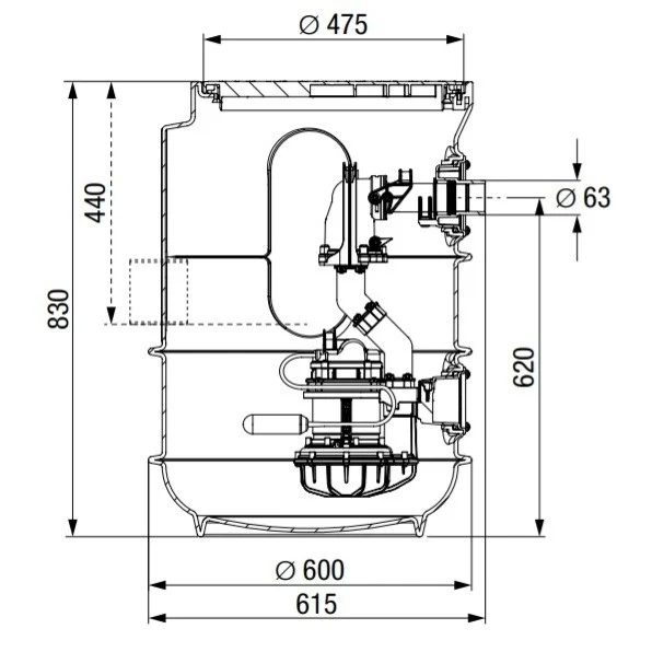 Kessel Aqualift F Basic Duo Tronic Statie de pompare cu instalare subterana, 2 pompe cu panou de comanda