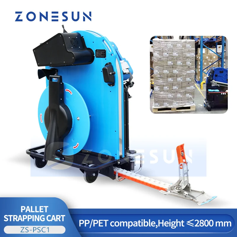 ZONESUN ZS-PSC1 Electric Pallet Strapping Machine PP & PET Straps