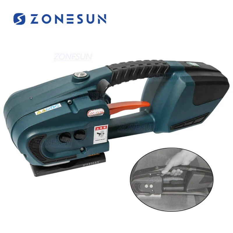 ZONESUN JDC 13-16MM mașă electrică de împachetat cu legături din plastic PET/PP alimentată cu baterii pentru ambalarea pal...