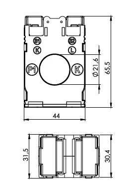ONKA Transformator de curent - TRANSFORMATOR DE CURENT 125/5A, 44/20 (31), CLASA 1, 2.5VA (CK201255103 / 80010993)