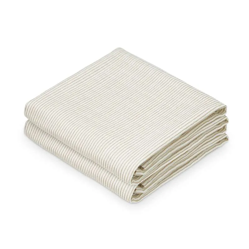 Cam Cam Copenhagen Pânză de 100% cotton - 2-Pachet - GOTS - Dungi Clasice Culoare Cămilă