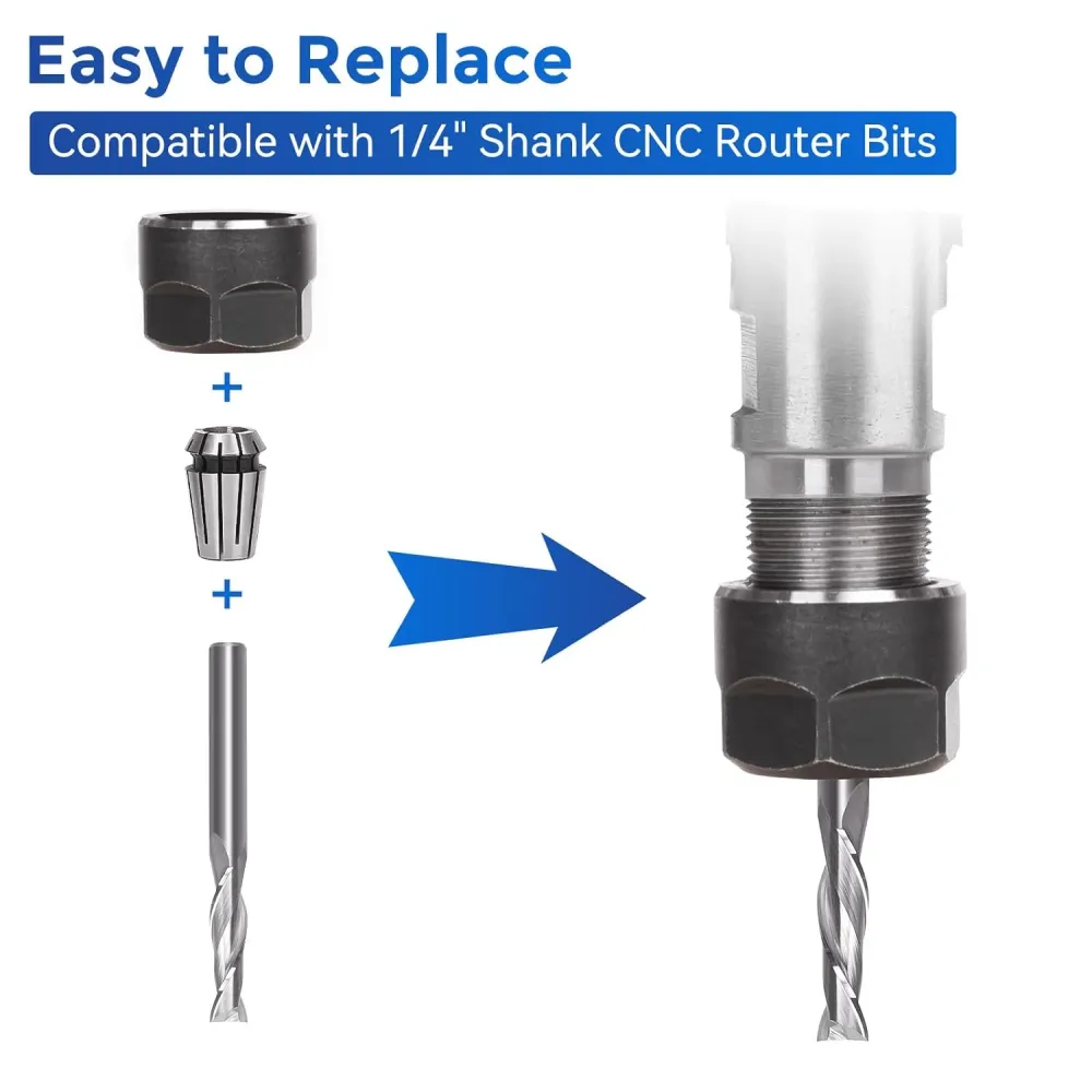 5PCS CNC Router Bits 1/4 Inch Shank Wood Cut, Carving