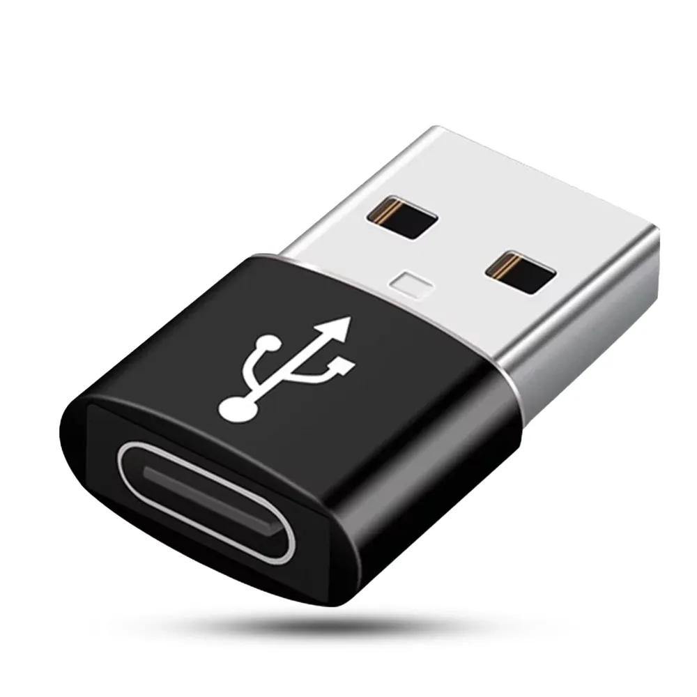 Adaptor OTG Timebox, USB-C la USB, Fast Charging si Transfer Date, Negru