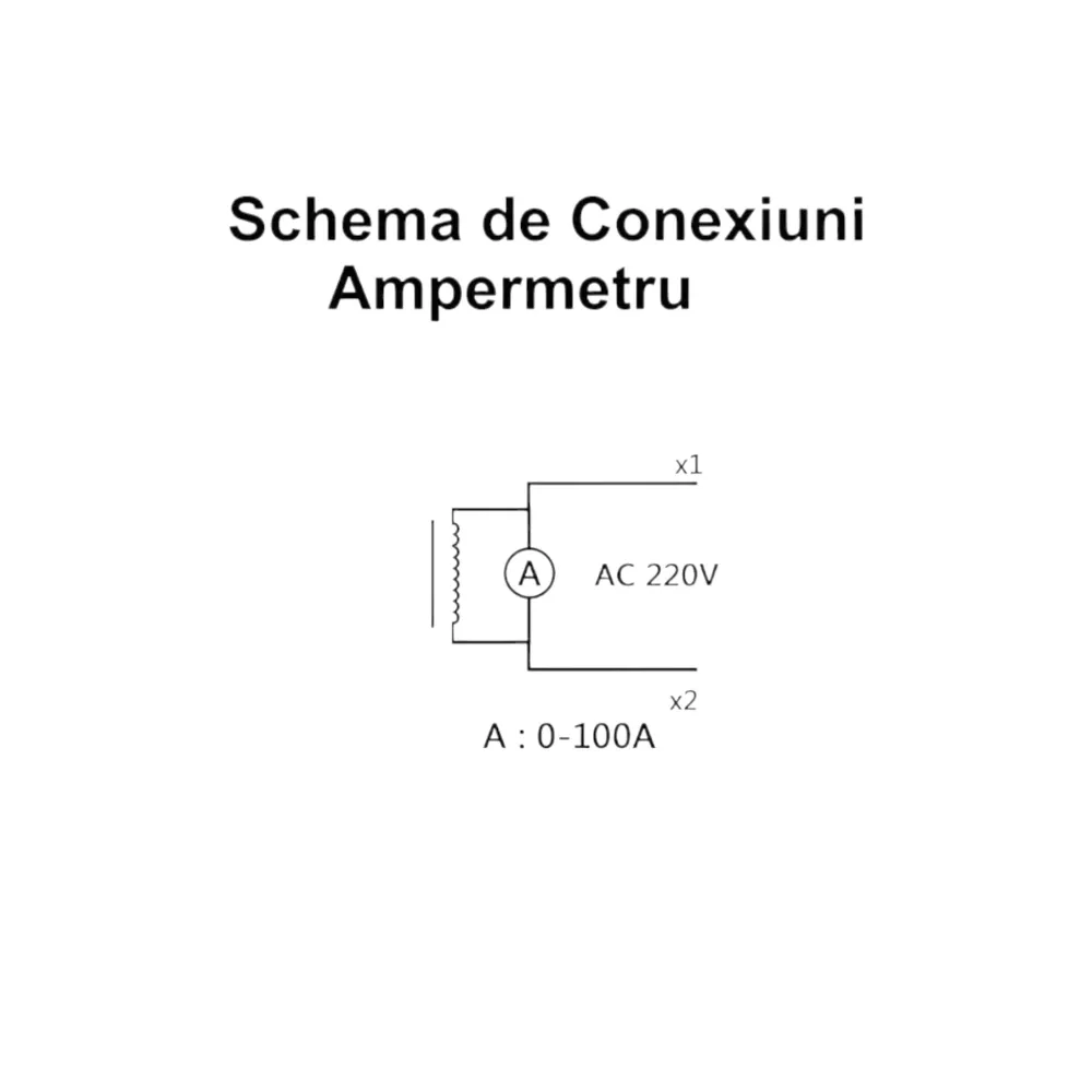 Ampermetru digital rotund de panou culoare verde 220V Θ 22mm