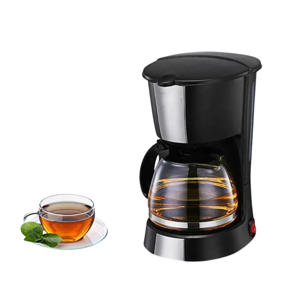 Aparat de cafea,negru, ulcior de sticla, 10 cesti cafea cu filtru, 650ML, 750 wati, placa de incalzire, oprire automata, f...