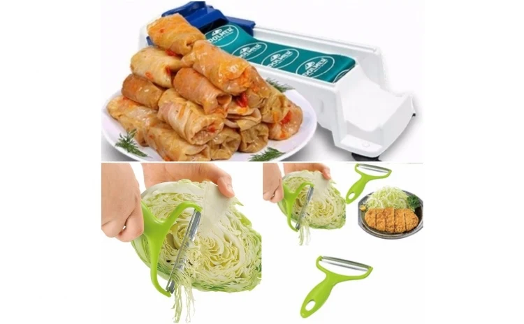 Aparat de facut sarmale Dolmer + cadou tocator de bucatarie special de taiat varza