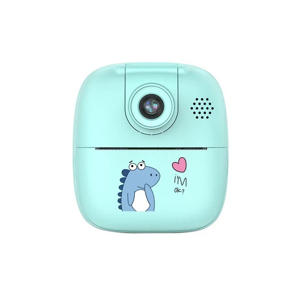 Aparat foto instant pentru Copii, Camera Frontala + Selfie, cu Functie de Printare, Cablu USB-C, Bluetooth, Compatibil iOS...
