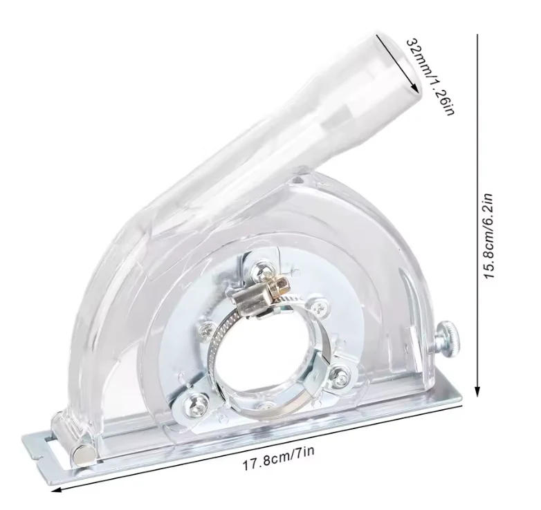 Aparatoare anti praf pt. flex, cu talpa sprijin, plastic (disc 100-125 mm)