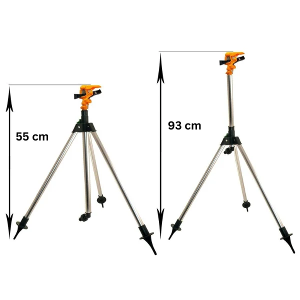 Aspersor pulsatoriu, plastic, cu trepied telescopic, 55-93 cm