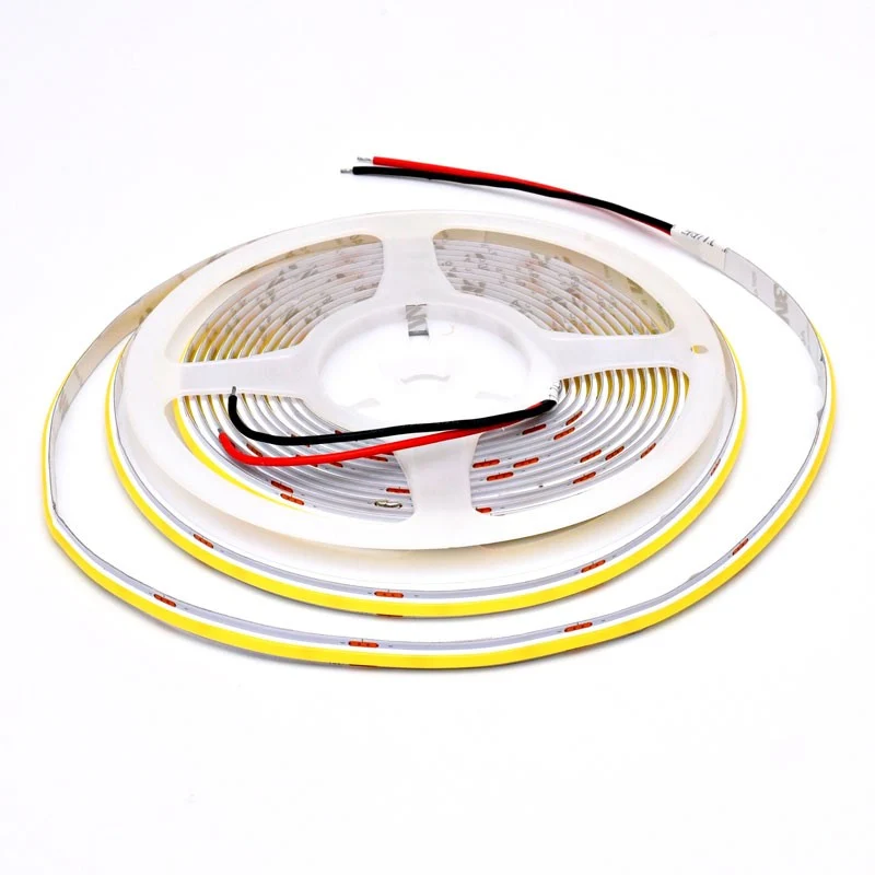 Banda LED COB 24V 8mm 320 LED/m Alb Rece 5m