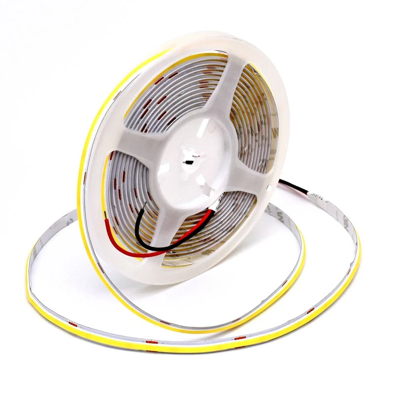 Banda LED COB 24V 8mm 320 LED/m Alb Rece 5m