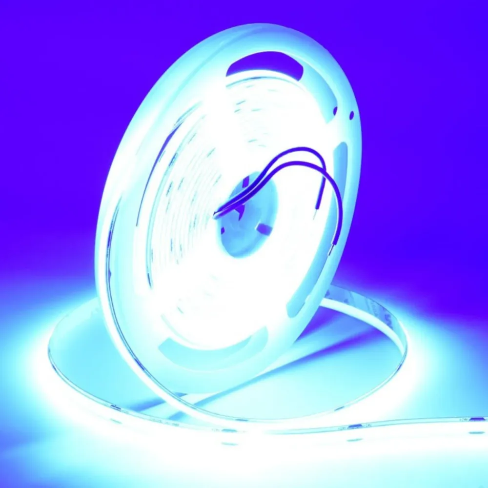 Banda LED COB 24V 8mm 320 LED/m Albastru 5m