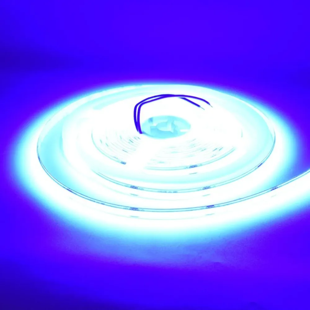 Banda LED COB 24V 8mm 320 LED/m Albastru 5m