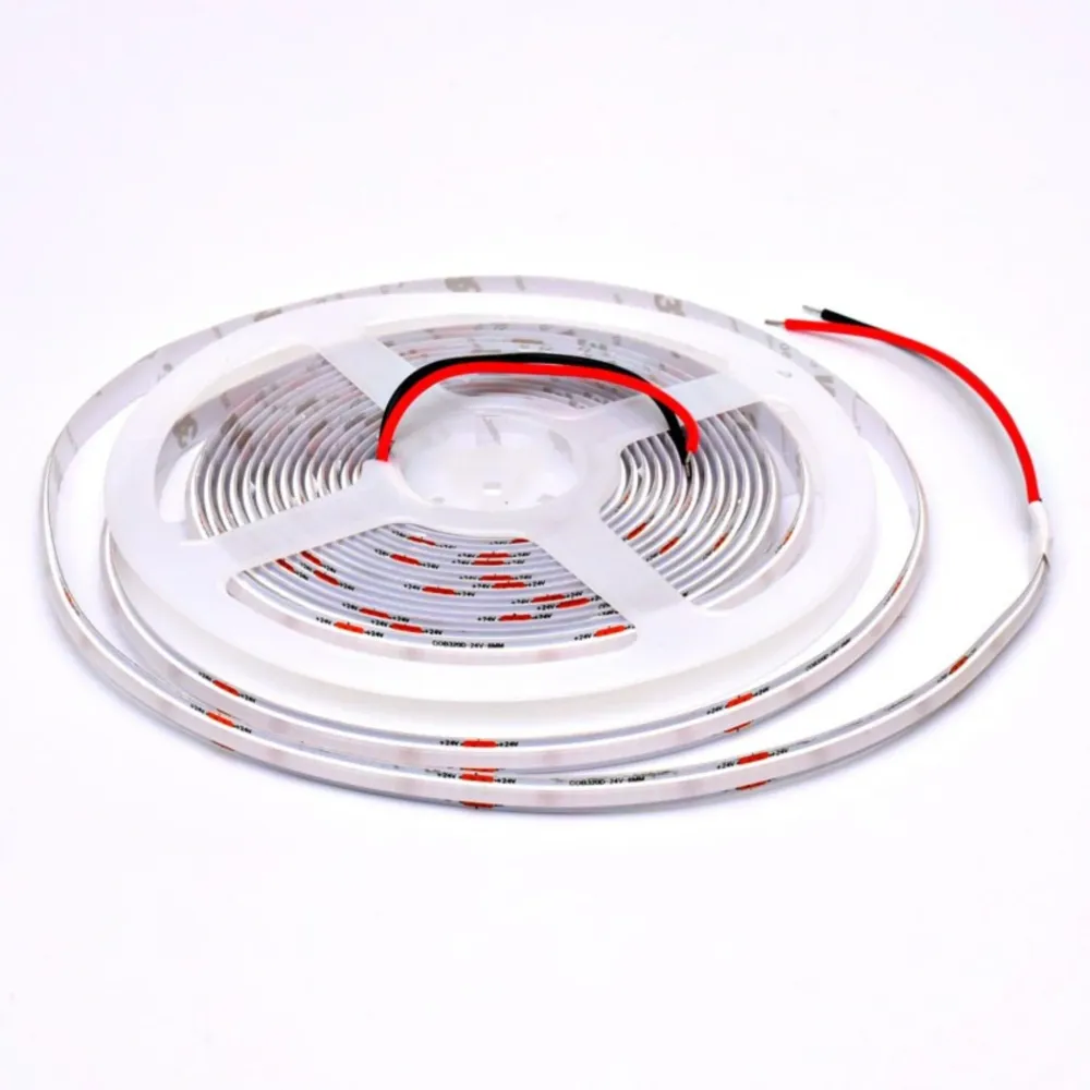 Banda LED COB 24V 8mm 320 LED/m Albastru 5m