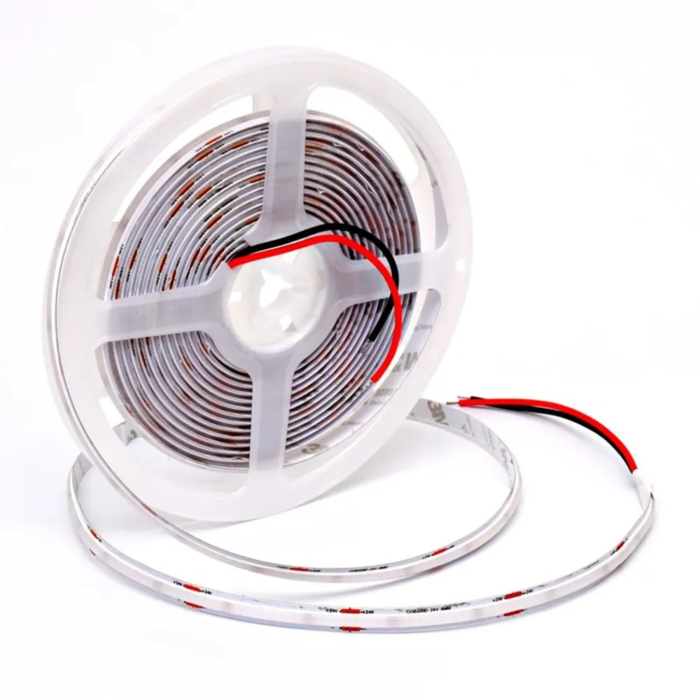 Banda LED COB 24V 8mm 320 LED/m Albastru 5m