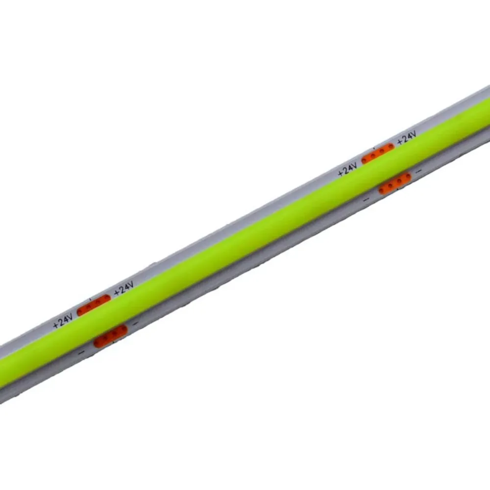 Banda LED COB 24V 8mm 320 LED/m Verde 5m