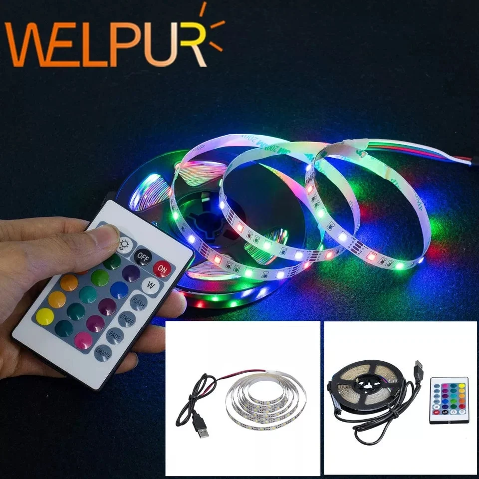 Banda LED RGB multicolor cu telecomanda 5 metri