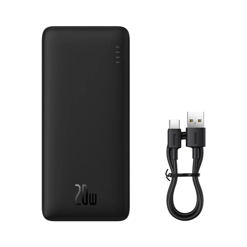 Baseus Airpow 20W 10000mAh Power Bank + cablu USB-/USB-C - Negru
