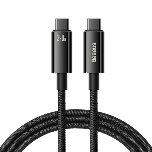 Baseus CAWJ040101 Cablu USB-C 240W 480Mb/s 2m negru și gri