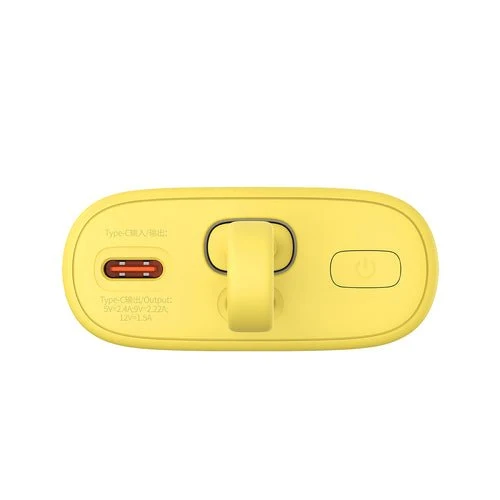 Baseus Popsicle 5200 mAh 20 W, cablu Lightning + USB-C - Galben-Roz