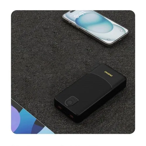 Baterie Dudao K10Pro 2,4 20 000 mAh 2 USB- - neagră.