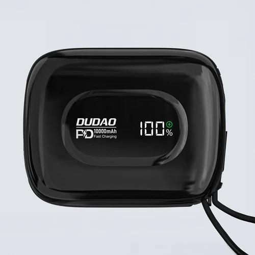 Baterie externă Dudao K32 10000 mAh, USB-C/Lightning - Negru.