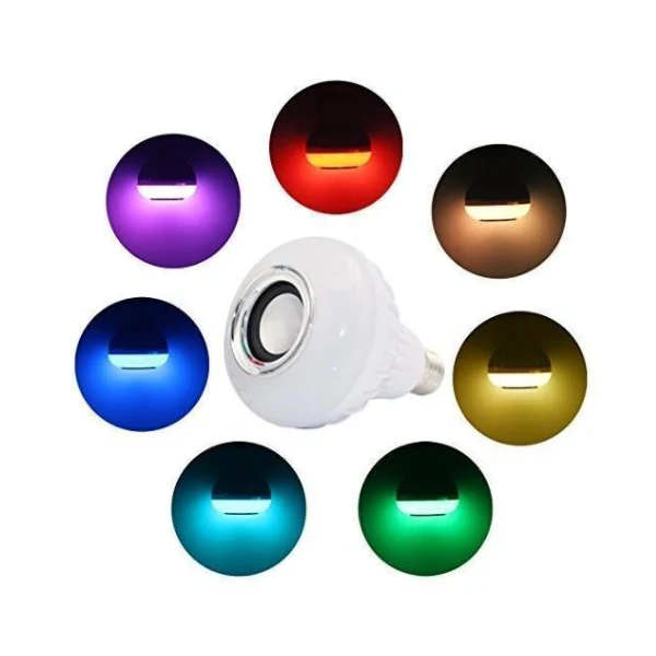 Bec bluetooth LED cu boxa, jocuri de lumini si telecomanda