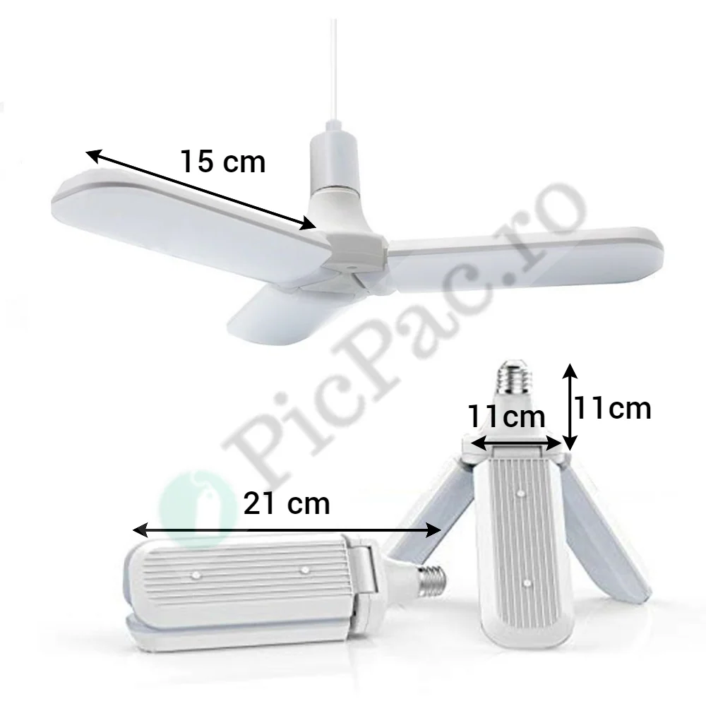Bec LED, 4 elice, RGB, Boxa incorporata, bluetooth, telecomanda