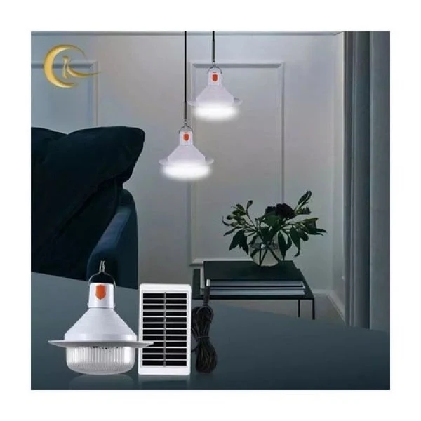Bec solar pentru camping, portabil, cu prindere de carlig