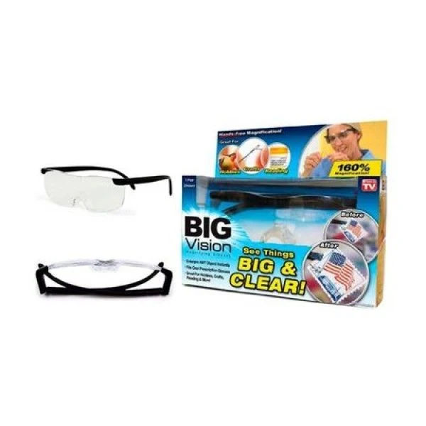 Big Vision- ochelari cu lupa integrata lentila, marire 20x, model unisex