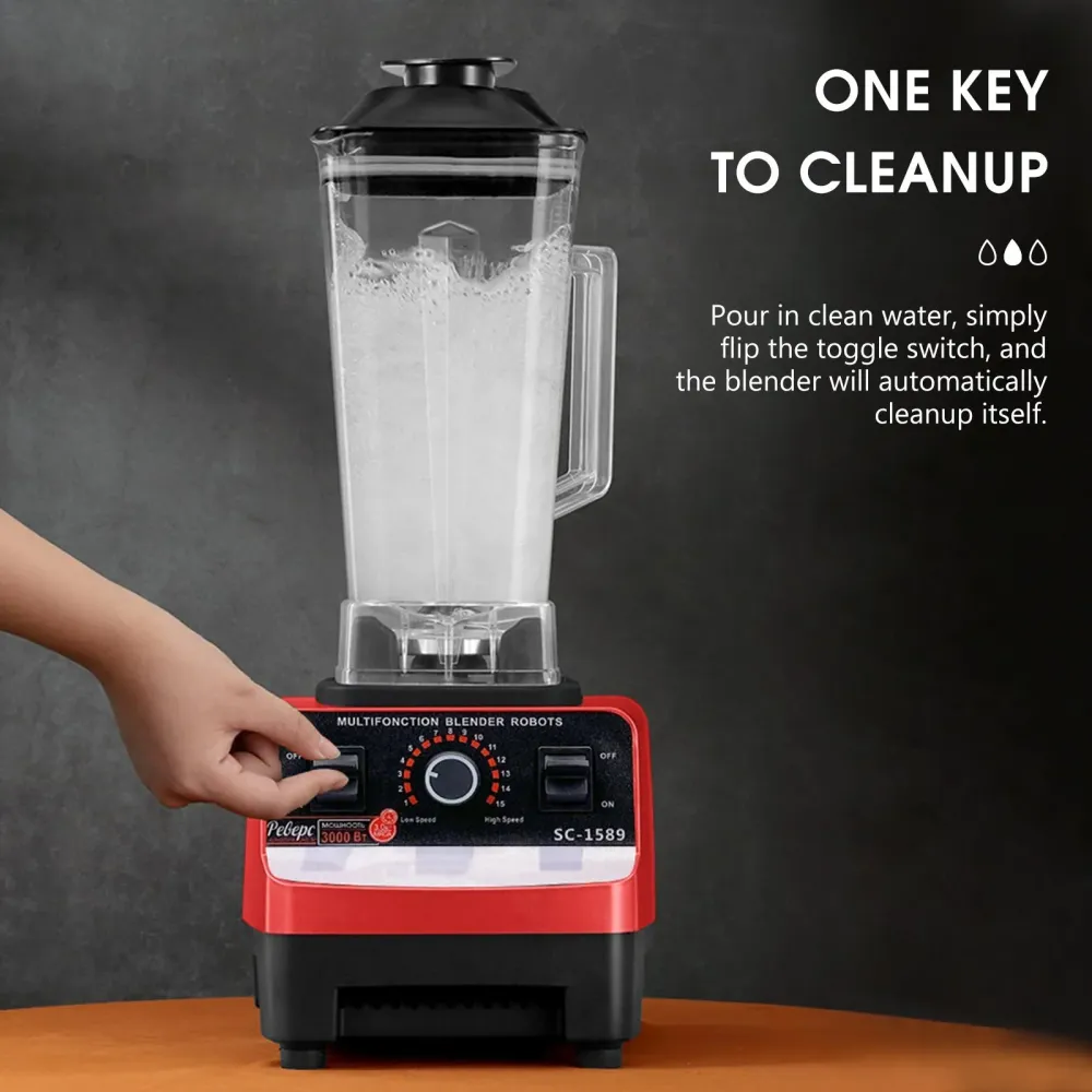 Blender Profesional de bucatarie, 2.5L, motor din cupru, 15 viteze, 4500W