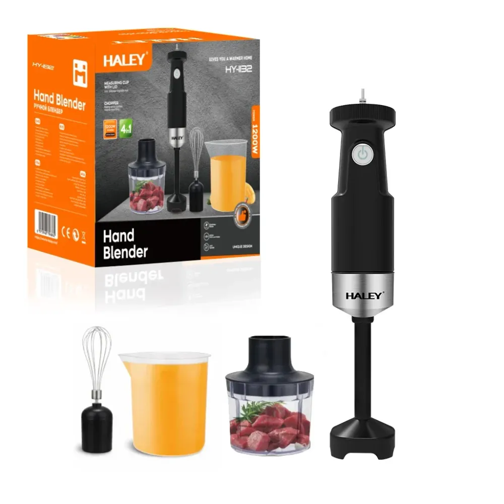 Blender Vertical Profesional HALEY HY-1132 – 1200W, Set Complet 4 în 1