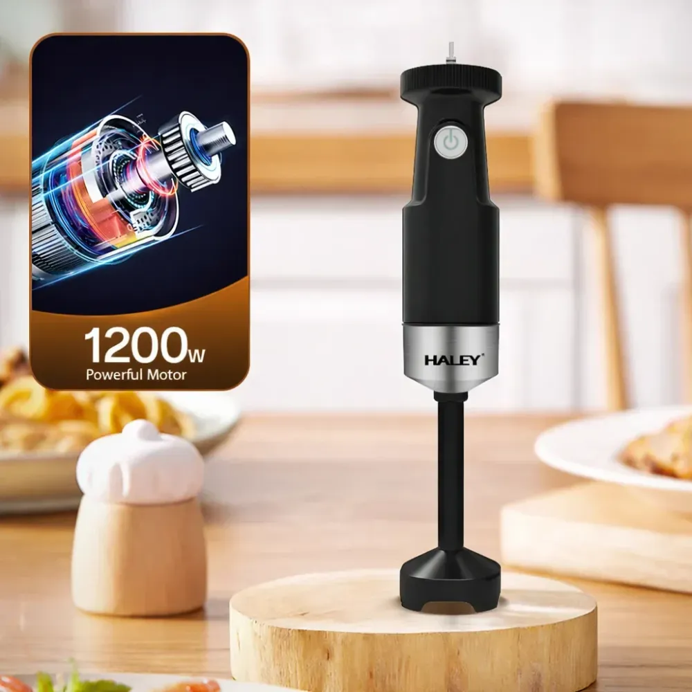 Blender Vertical Profesional HALEY HY-1132 – 1200W, Set Complet 4 în 1