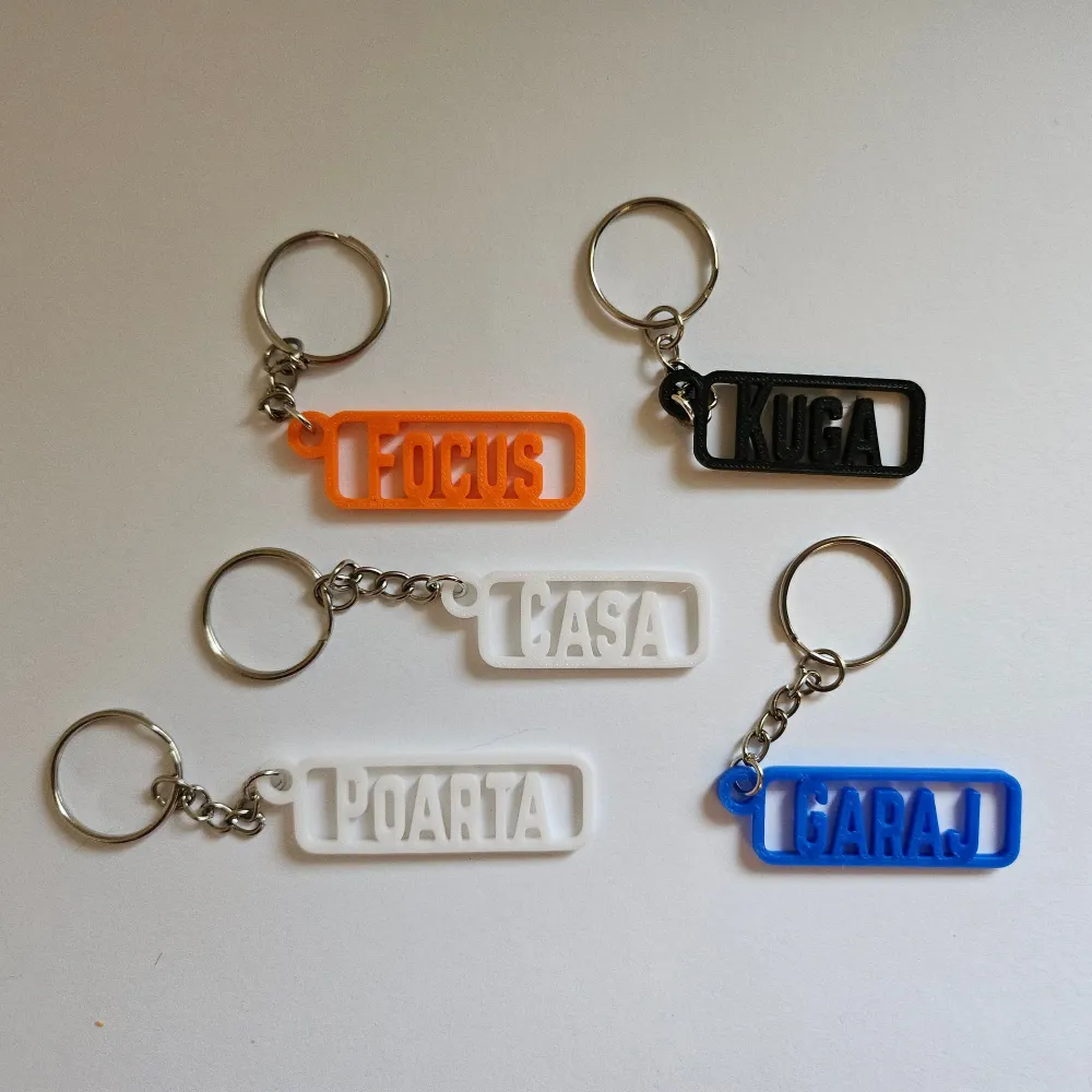 Breloc Personalizat cu Nume Încadrat 3D