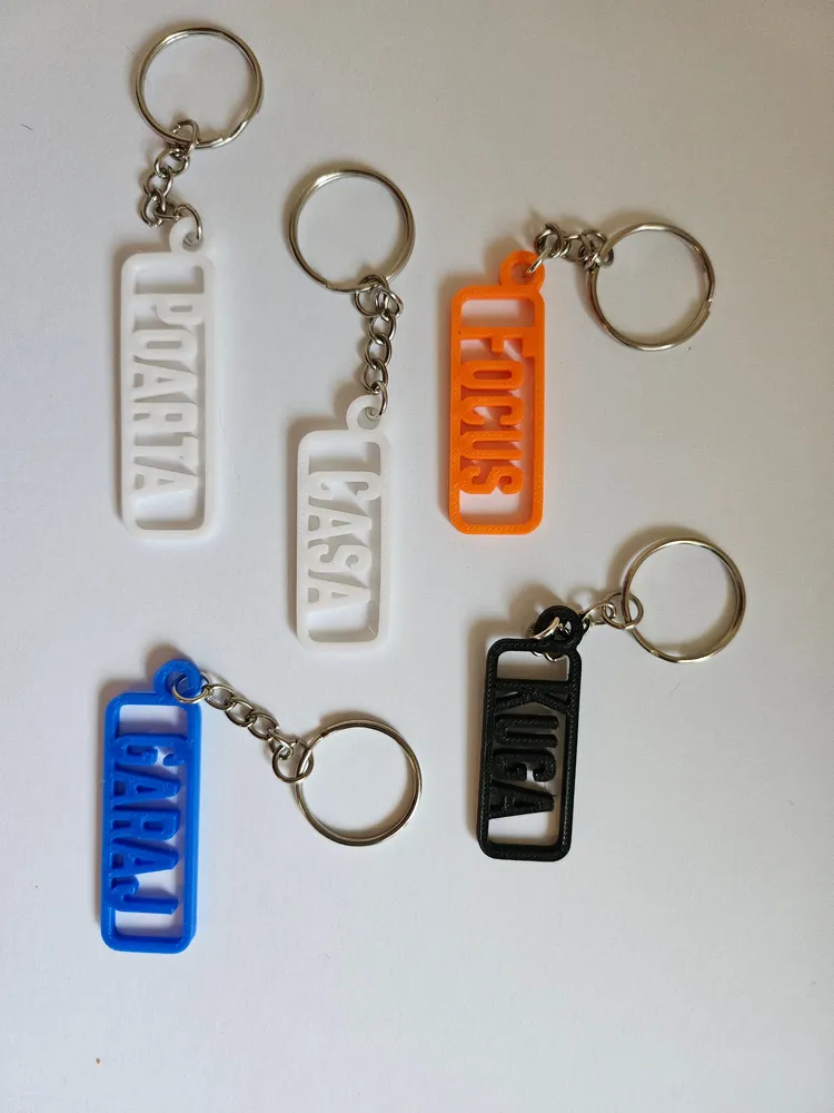 Breloc Personalizat cu Nume Încadrat 3D