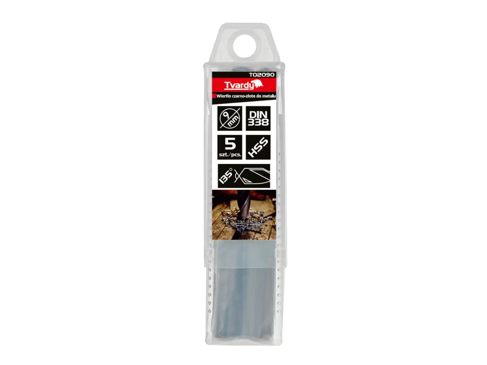 Burghiu HSS pentru metal, 9 mm, Tvardy T02090