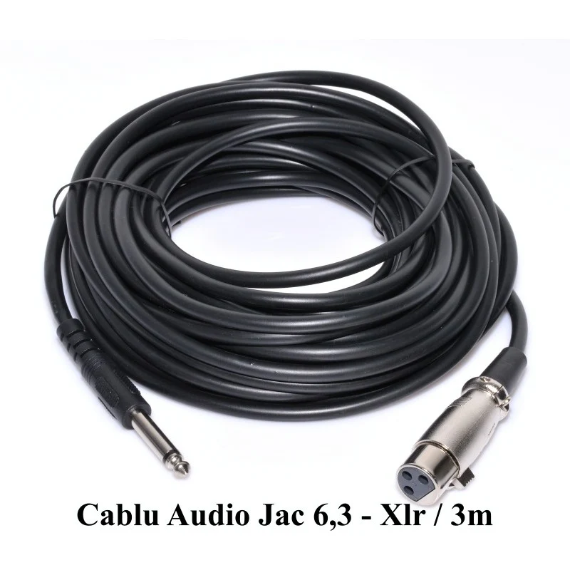 Cablu audio jack tata 6.3mm mama XLR 3m