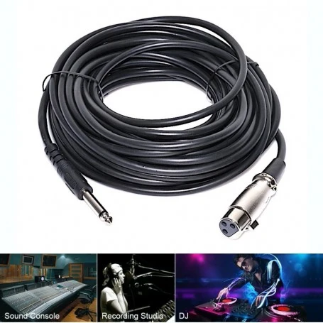 Cablu audio jack tata 6.3mm mama XLR 5m
