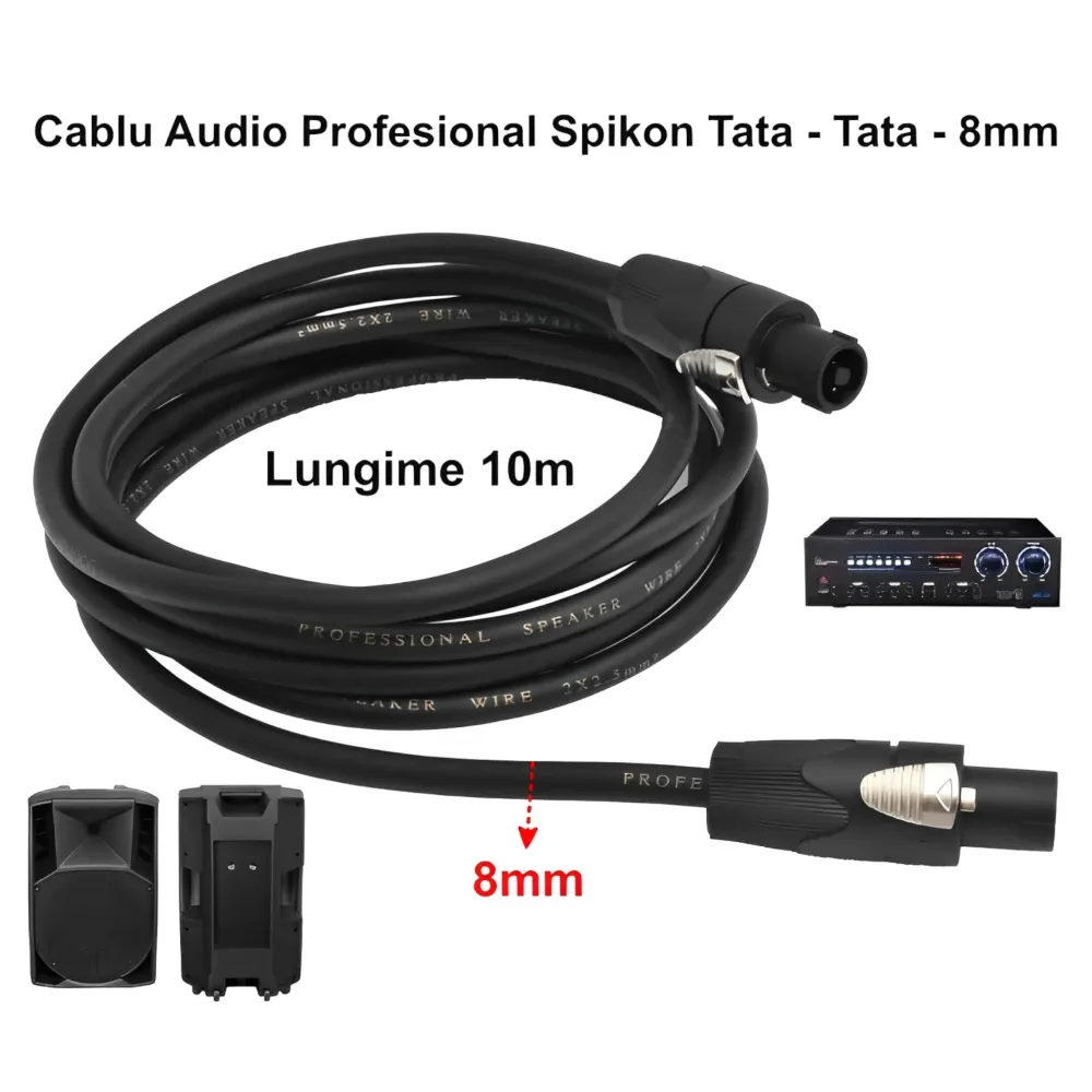 Cablu audio profesional speak on 4c tata 10m