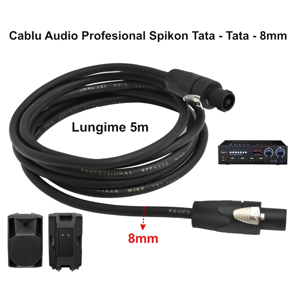 Cablu audio profesional speak on 4c tata 5m
