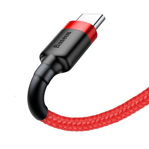 Cablu Baseus Cafule USB-/USB-C QC 3.0 3A 0,5 m - roșu