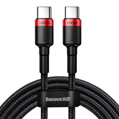 Cablu Baseus CATKLF-AL91 USB-C PD QC 100W 5A 2m - negru și roșu