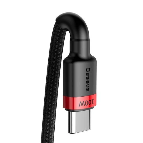 Cablu Baseus CATKLF-AL91 USB-C PD QC 100W 5A 2m - negru și roșu
