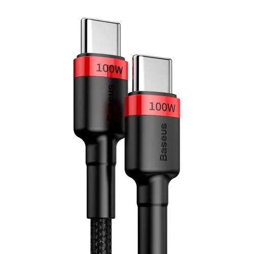 Cablu Baseus CATKLF-AL91 USB-C PD QC 100W 5A 2m - negru și roșu