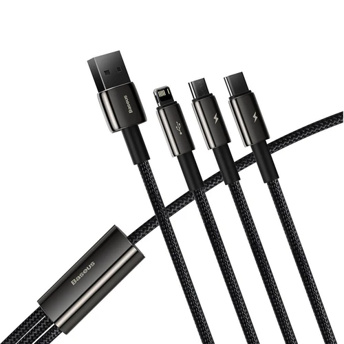 Cablu Baseus Tungsten 3 în 1 (USB/USB-C/Lightning/micro USB)