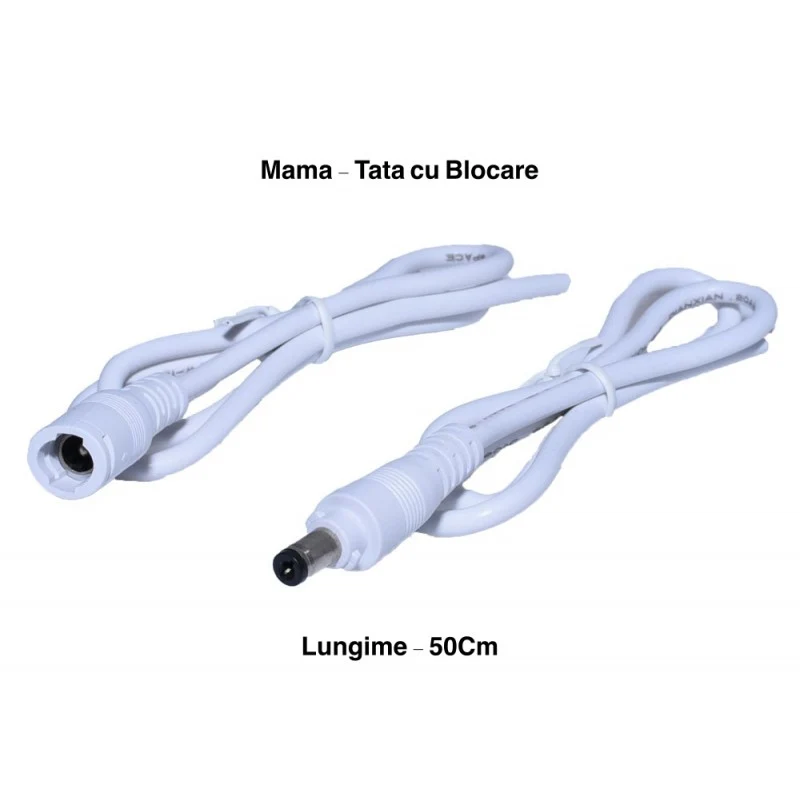 Cablu DC cu blocare 2.1mm