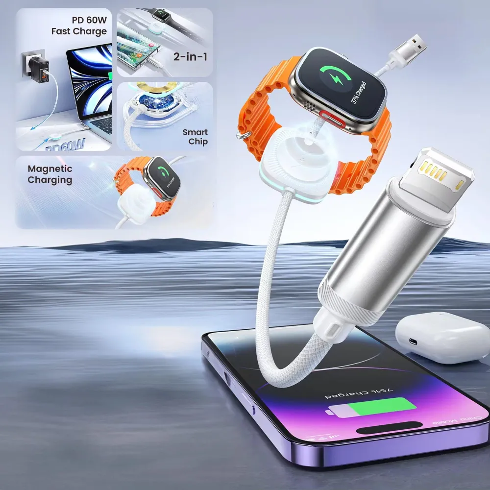 Cablu de Incarcare 2 1 Timebox, USB la USB-C, 1,2m, Fast-Charge, Alb