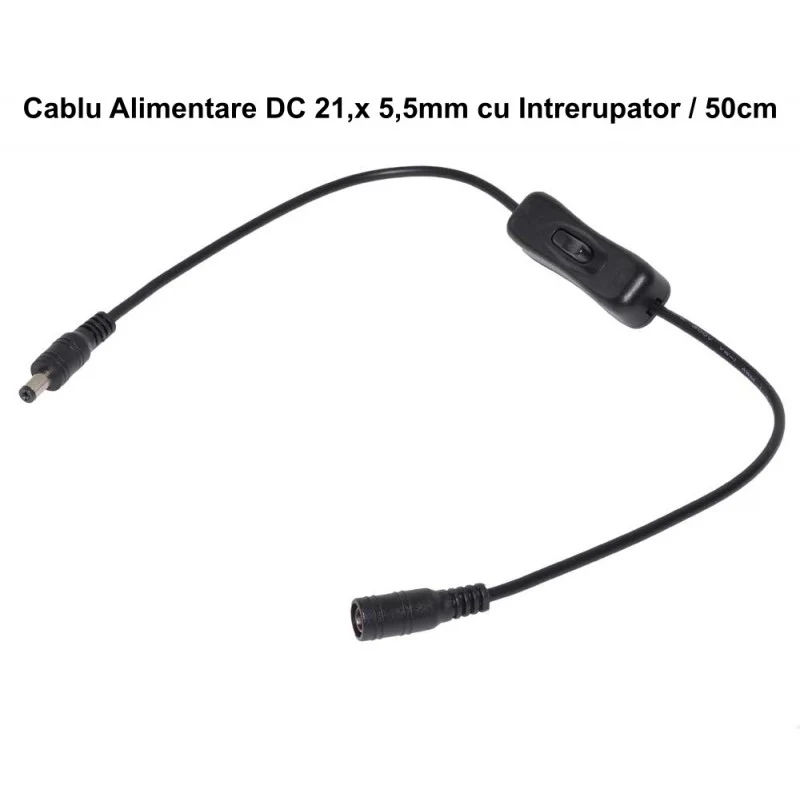 Cablu cu intrerupator 2.1mmx5.5mm DC